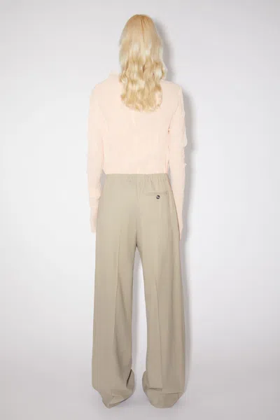 Acne Studios Tailored Herringbone Trousers In Neutral