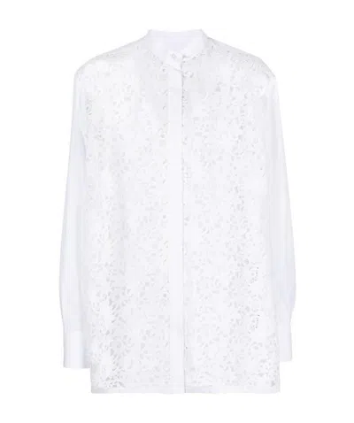 Valentino Crocheted Floral Lace Shirt