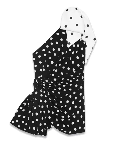 Saint Laurent One-shoulder Bow Mini Dress