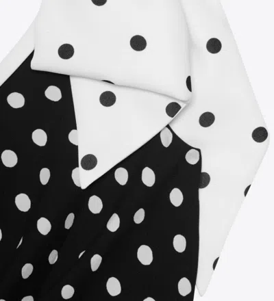 Saint Laurent One-shoulder Bow Mini Dress