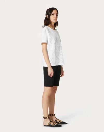 Valentino Logo-print Lace T-shirt