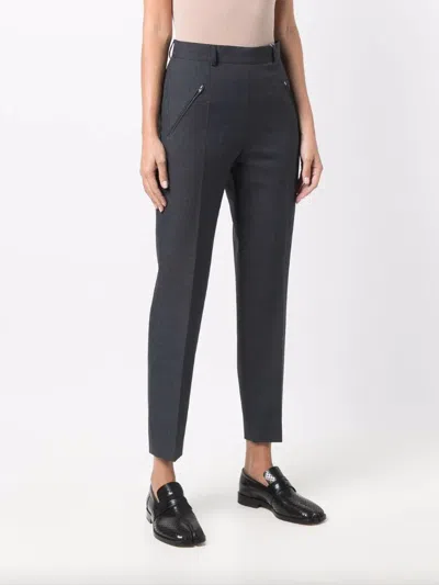 Maison Margiela High Waisted Tailored Trousers In Gray