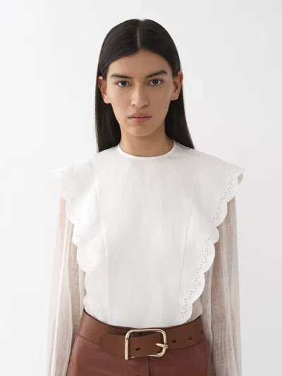 Chloé Flouncy Scalloped Blouse