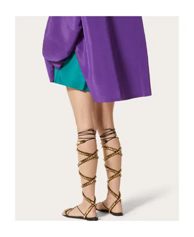 Valentino Drawstring-waist Pressed-crease Shorts In Blue