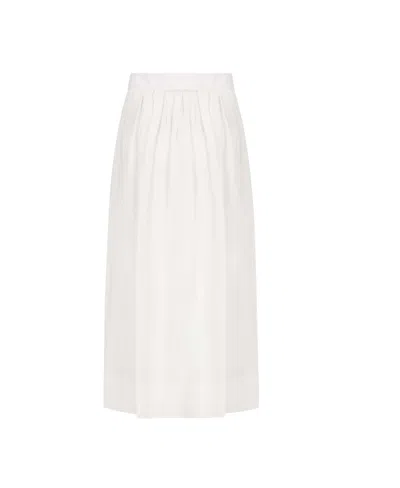 Chloé Zipper Skirt In White