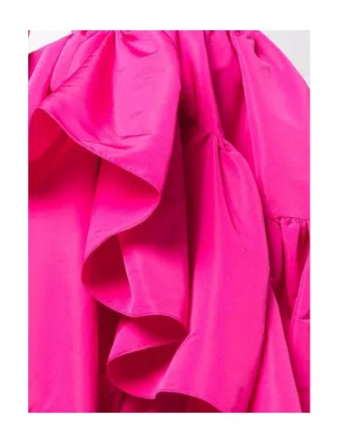 Alexander Mcqueen Asymmetric Ruffled Skirt In Pink