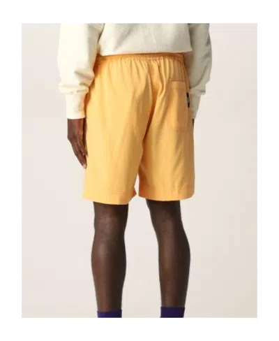 Msgm Elasticated Deck Shorts In Yellow