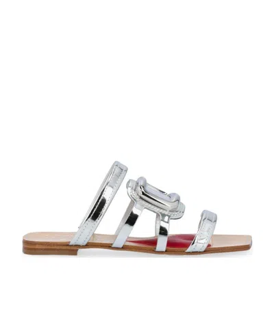 Roger Vivier Vivier Gladiator Metal Buckle Mules In Leather