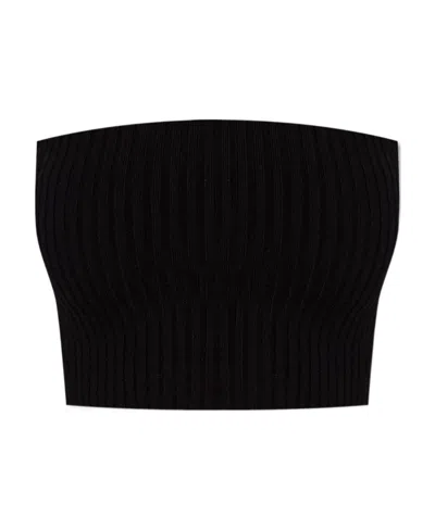 Chloé Rib Coat In Black