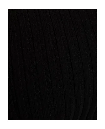 Chloé Rib Coat In Black