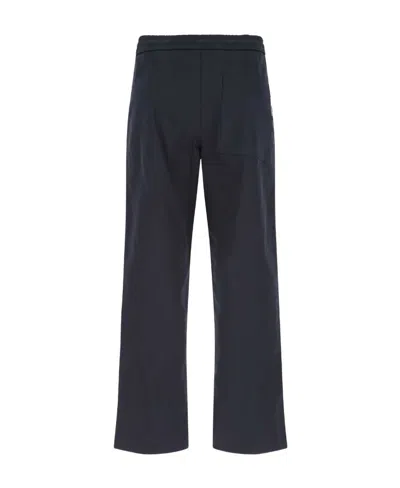 Msgm Straight-leg Elasticated Trousers In Blue