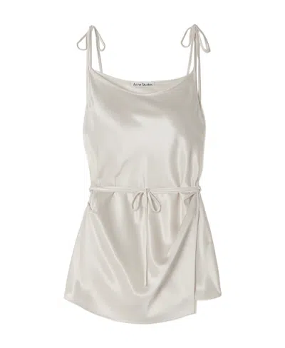 Acne Studios Satin Wrap Sling In Neutral