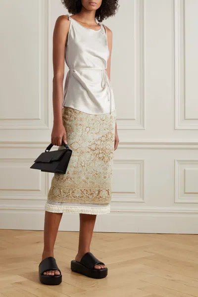 Acne Studios Satin Wrap Sling In Neutral