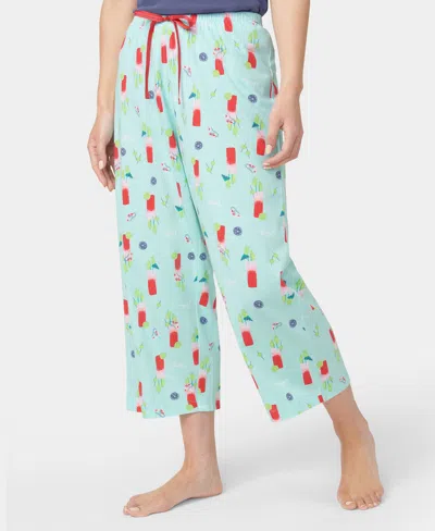 Hue Women's Bloody Mary Mood Capri Pajama Pants In Blue