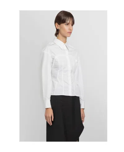 Alexander Mcqueen Fitted Button-up Shirt In White