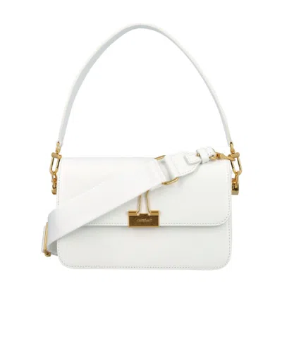Off-white Binder Clip Foldover Top Crossbody Bag