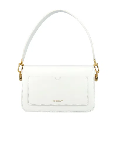 Off-white Binder Clip Foldover Top Crossbody Bag