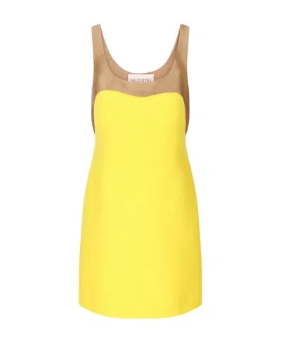 Valentino Colour-block Sleeveless Minidress In Multi