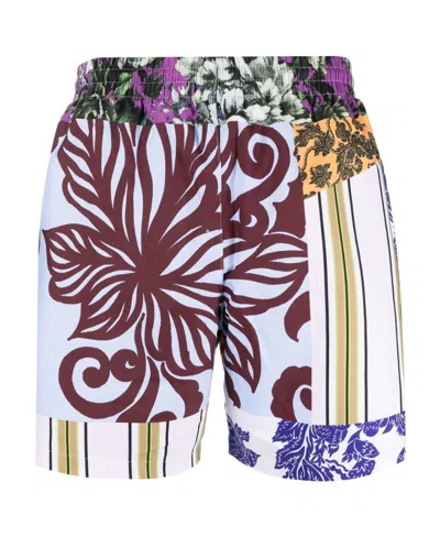 Dries Van Noten Stitched Printed Swimming Trunks