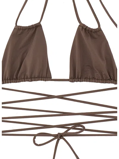 Saint Laurent Halterneck Wrap Around Bikini Top