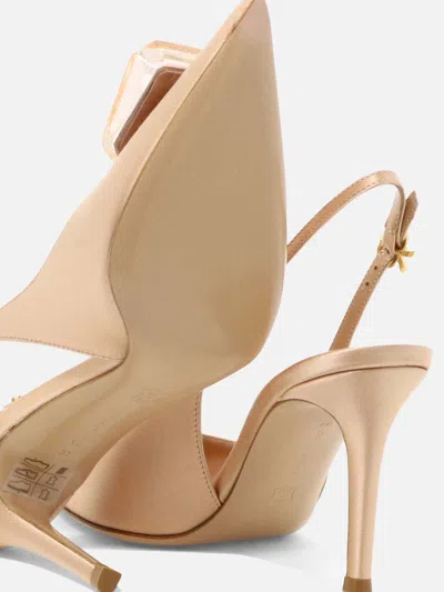 Gianvito Rossi Crystal Embellished Slingback Pumps