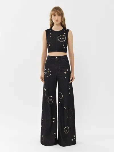 Chloé Pattern Vest In Black