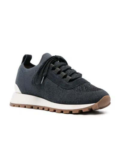 Brunello Cucinelli Knit Lace-up Sneakers