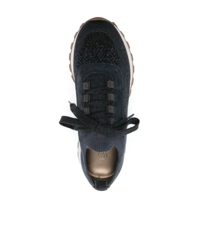 Brunello Cucinelli Knit Lace-up Sneakers
