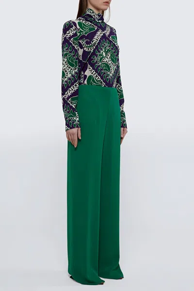 Valentino Wide-leg Silk Trousers