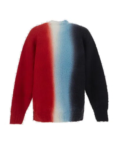 Sacai Tie-dye Wool Jumper In Multi