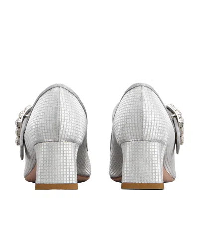 Roger Vivier Trés Vivier Strass Buckle Babies Pumps In Fabric