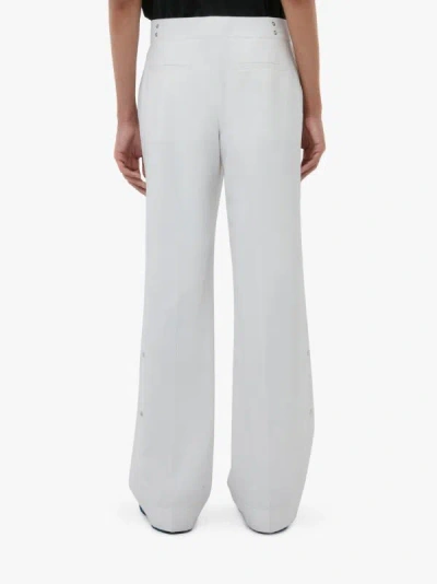 Jw Anderson Rivet-detailing Straight-leg Trousers In White