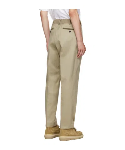 Sacai Straight-leg Cotton Chino Trousers In Gray