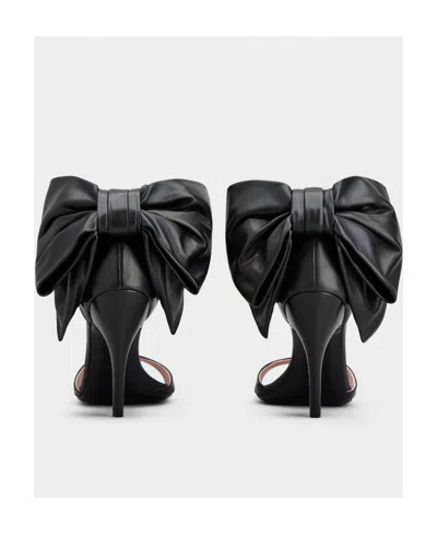 Roger Vivier Viv' Choc Back Bow Sandals In Nappa Leather