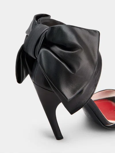 Roger Vivier Viv' Choc Back Bow Sandals In Nappa Leather