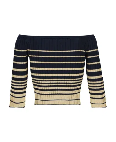 Valentino Striped Design Sweater