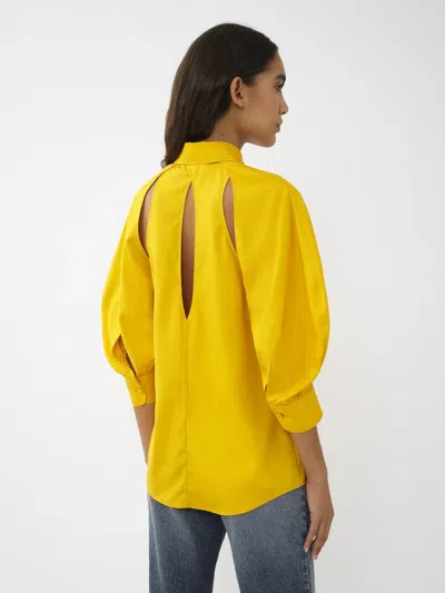 Chloé Open-shoulder Silk Blouse