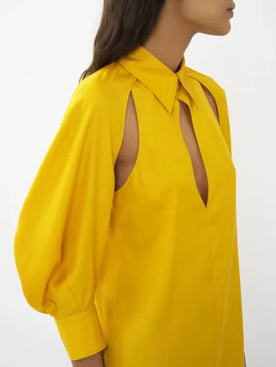 Chloé Open-shoulder Silk Blouse