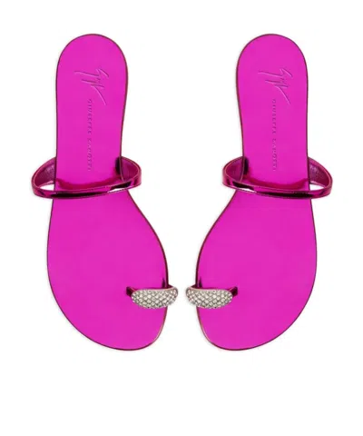 Giuseppe Zanotti Ring Crystal-embellished Flip-flops