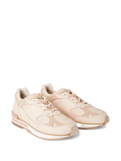 Hender Scheme Leather Panelled Lace-up Sneakers In Multi