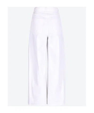 Sacai Belted Raw Cut Jeans In White