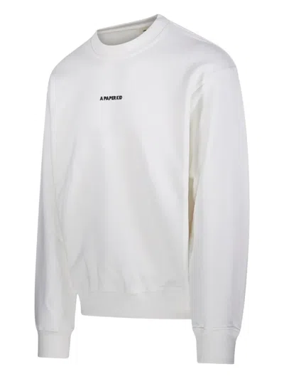 A Paper Kid Ribbed Crew Neck Sweater With Long Sleeves