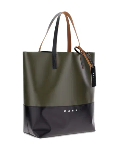 Marni Colour-block Logo-detail Tote Bag