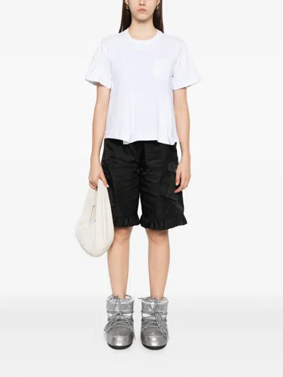 Sacai Layered Cotton T-shirt In White