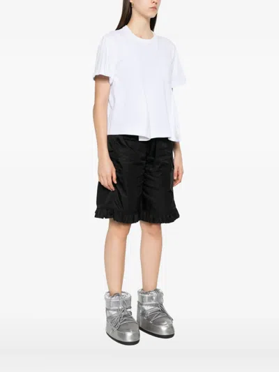 Sacai Layered Cotton T-shirt In White