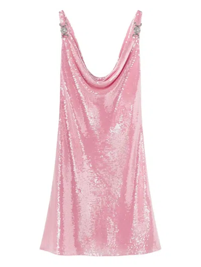 Versace Sequinned Slip Mini Dress