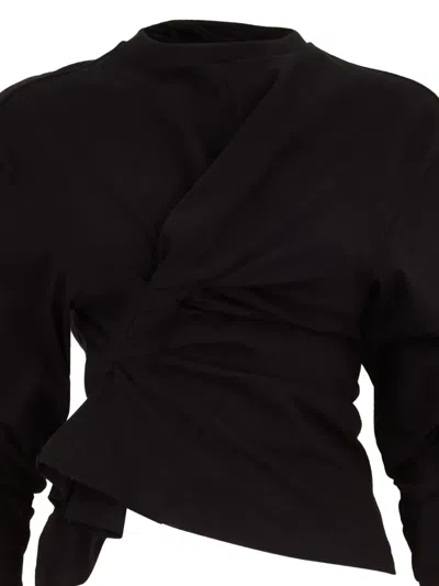 A.w.a.k.e. Twisted Long-sleeve Top In Black