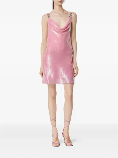Versace Sequinned Slip Mini Dress