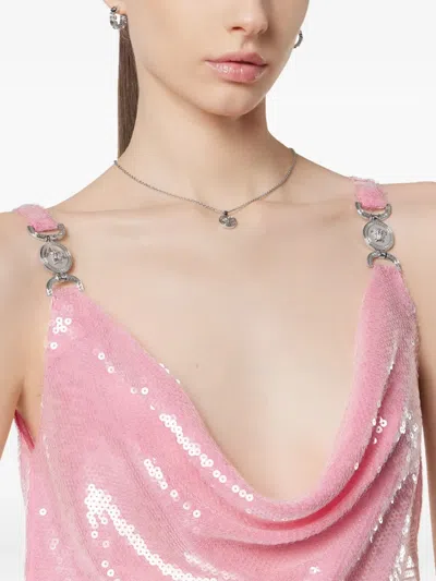 Versace Sequinned Slip Mini Dress