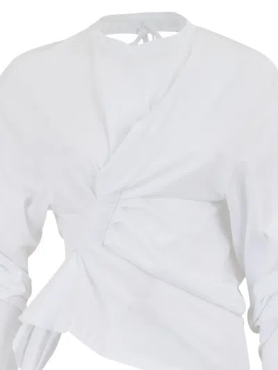 A.w.a.k.e. Organic Cotton Open-back Knotted Jersey Top In White